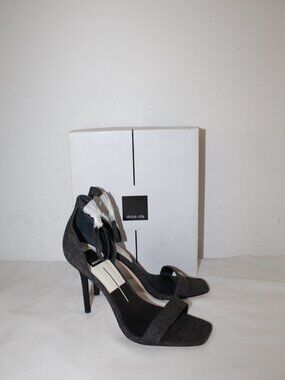NWB Dolce Vita Ash Denim Ankle Strap Heels Sandals 8.5